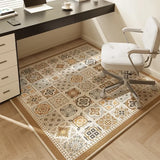 Popxstar Desk Chair Square Carpet Study Office Chair Floor Mat Chairs Rug for Living Room Floral Geometric Sillas De Oficina Alfombra