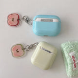 Popxstar  Korea lovely apple couple silicone earphone case coque for airpods 4 3 2 1 protection cover for airpods pro 2 shell cute pendant