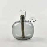 Popxstar  Glass Candle Holder Spherical Oil Lamp Room Decoration with Lid Candle Holder Home Furnishing Desktop Smoke Free Crispy Oil Lamp