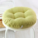 Solid color round Seat cushion thick linen-cotton chair stool cushion Four Seasons winter home kindergarten school student