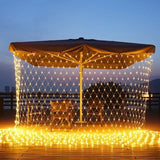 Popxstar EU or US Plug LED Net Mesh Fairy String Light Garland Window Curtain Christmas Fairy Light Wedding Party Holiday Decoration