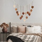 popxstar New Boho Home Decor Macrame Tapestry Macrame Leaf Feather Wall Hanging Decor For Living Room Bedroom Boho Wall Art Home Decor