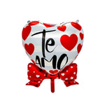 Popxstar 2pcs 35 inch Spanish, I Love You, Love Bow Balloon, Birthday Wedding Valentine's Day Party Decoration Balloon