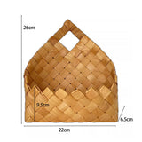 Pastoral wooden storage basket handmade kitchen balcony household hotel restaurant cafe decoration