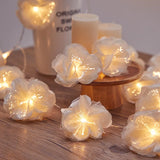 Popxstar Artificial Plumeria Flower String Lights Garland Led Battery Powered Fairy Lights Wedding Christmas Party Decorations Supplies