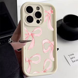 Popxstar Pink Bow Knot Silicone Phone Case For Xiaomi Redmi Note 14 13 12 11 Pro Plus 5G 12S 11S Redmi 13C 14C 13 4G Candy Soft Cover
