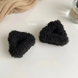 Popxstar Plush Cat Ears Hair Clips For Women Girls Lamb Cashmere Hairpin Forehead Bangs Clip Fluffy Children New Winter Hair Accessories