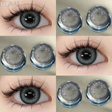 Popxstar  1 Pair Colored Contact Lenses for Eyes Natural Fashion Lenses Gray Beauty Pupils Blue Eye Lenses Cosmetics Soft Lenses