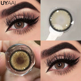 Popxstar  Color Contact Lenses For Eye Cosmetic Black Lens Makeup Beauty Green Eyes Contact Natural Brown Contact Eyes Makeup