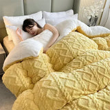 Popxstar New Super Thick Winter Warm Blanket for Bed Artificial Lamb Cashmere Weighted Blankets Soft Comfortable Warmth Quilt Comforter