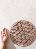Popxstar  Natural Wooden Wall Hanging Wall Art Decor Kaleidoscope Wall Hanging Decoration Wall Decor Boho Wall Accent for Living Room Gift