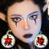 Cosplay Contact Lens Beauty Cosmetics Colored Contacts Black Lenses Halloween Makeup Cosplay White Lens Circle Block Lens