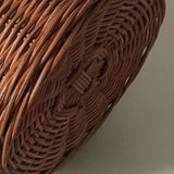 Popxstar  Handmade Rattan Weave Tissue Box Cute Little Bear Tissue Case Desktop Napkin Holder Roll Tissue Case A Living Room Decorations
