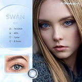 Popxstar  1Pair Contact Lenses For Eyes Color Natural Blue Brown  Beauty Yearly Cosmetic Contacts Eyes Makeup Eye Contacts Lens