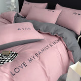 Popxstar  Nordic Luxury Egyptian Cotton Bedding Set King Queen Double Twin Size with Sheet Duvet Cover Pillowcases 1/2 People Bed Linens