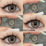 Popxstar  1 Pair 0~-6.00 degree Myopia Lenses Colored Contact Lenses with Prescription Lenses with Degree Green Lenses blue lenses