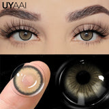 Popxstar  1 Pair Brown Natural Colored Eye Lenses Gray Fashion Lenses Blue Eye Lens Green High Quality Cosmetics Color Contacts