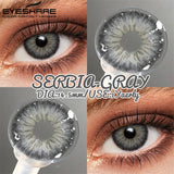 2pcs Natural Gray Contacts Colored Contact Lenses for Eyes Blue Eye Makeup Lens Brown Eyes Contact Yearly Green Lenses