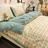 Popxstar  High-quality Home Pure Cotton Bedding Set 100% Cotton Skin-friendly Queen Duvet Cover Set with Sheets Comforter Cover Pillowcase