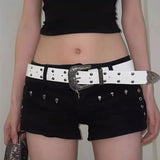 Popxstar Heavy Retro Rivet Belt Women's Fashion Personality High-End With Jeans New Belt Trend