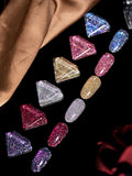 1-6pcs TC New Pink Naked Rose Crushed Diamond Gel Nail Polish Sparkling Explosion Flash Crystal Nail Art Shop Special