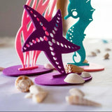 Popxstar 2Pcs Little Mermaid Theme Party Decorations DIY Felt Coral Table Ornament Under the Sea Girl Birthday Party Supplies Baby Shower