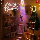 3.2M Santa Ladder LED Light USB Powered 8 Flashing Modes Climbing Santa Xmas LED Light Waterproof Xmas Ladder Light
