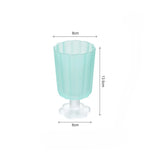 Popxstar  225ml French Style Drinkware Glass Cup Petal Wine Glass Household Short Footed Cocktail Ice Cream Cup Dopamine Drinking Utensils