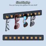 Popxstar Wooden Wall Mounted Sunglasses Storage Rack Eyeglass Organizer Holder Self-adhesive Glasses Hanger  Sunglass Hook Storage Gifts