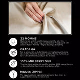 Popxstar 100% Natural Mulberry Silk Pillowcase Luxury 6A 25 Momme Pillow Cases for Hair and Skin With Hidden Zipper Pillow Cover