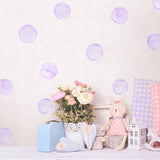 Popxstar 36 Pcs/Set Pink Hand Draw Polka Dots Wall Stickers Watercolor Wall Decals for Kids Room Baby Nursey Home Decor Decoration Vinyl