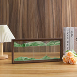 Wooden Frame 3D Sandscape Moving Sand Art Picture Quicksand Hourglass Craft Square Flowing Sand Painting Office Home Decor Gifts