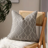 Luxury Geometric Pillow Covers High Precision Piping Edge Decorative Cushion Case Jacquard 45x45cm Square Throw Pillow Cover