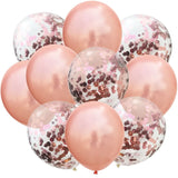 Popxstar  10pcs/lot Red Pink Gold Confetti Latex Balloons Birthday Party ation Kids Adult Metallic Balloon Helium Ball Wedding party Decor