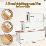Popxstar Cable Management Box, Cable Management Kit for Power Strip to Hide Wires, Cord Organizer Boxes, for Home and Office