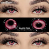 New Red Lenses Halloween Colored Contact Lenses Cosplay Pink Eyes Lens Anime Eyes Blue Green Makeup Contact Purple Lens