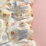 Popxstar  100% Cotton Bedding Set Cartoon Cute Animals Duvet Cover Set Bed Linen Flat Sheets Set 2 Pillowcases Single Double Queen Size