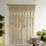 Handmade Cotton Rope Woven Curtain Tassel Tapestry Decorative Door Curtains Homestays Wall Creative Background Partition Curtain