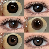 1 Pair Black Colored Contact Lenses for Eyes Brown Color Lenses Natural Gray Contacts Koean Softlens Beautiful Pupils