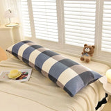 Popxstar  Winter new milk fleece printed long throw pillow couple household double long pillow waist pillow
