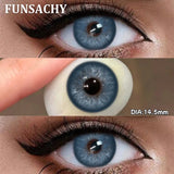1 Pair Colored Pupils for Eyes Gray Eye Contacts Brown Natural Soft Lenses Beauty Pupils Women Makeup Yearly Cosmetics