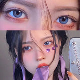 Blue Purple Color Contact Lenses Softlens for Eyes Lenses Cosmetic Eyecontacts with Myopia Fast Shipping