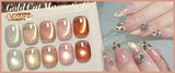 Popxstar 10ml Rainbow Purple Water Light Cat Magnetic Gel Nail Polish Shining Sliver-light Holographics Semi Permanent UV Gel