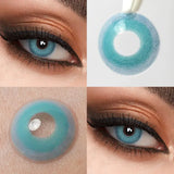 Popxstar 1Pair Myopia Lenses Color Contact Lenses for Eyes Lenses With Diopters Prescription Fashion Lenses Blue Eye Lenses