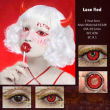 Popxstar  1Pair Halloween Red Contact Lenses for Eyes Cosplay Lenses Anime Lense 14.5 Mm Lens Soft Lenses Yearly High Quality Lens