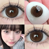 Popxstar  Colored Contact Lenses for Eyes with Degree Natural Brown Pupils Fashion Lens Green Eyes Contacts Lenses Yearly 2pcs/pair