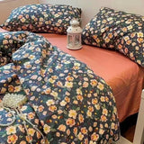 Popxstar Korean Style Bedding Set Boys Girls Twin Queen Size Duvet Cover Flat Sheet Pillowcase Bed Linen Kids Adult Fashion Home Textile