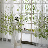 Popxstar 1PC Tulle Curtain For Bedroom Kitchen Kids Room Decoration Louver Window Treatments Romantic Butterfly Pattern Sheer Drape