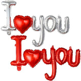 Popxstar 1pc Conjoined Letters I Love You Foil Balloon Romantic Inflatable Decor for Mother's Day,Birthday,Wedding,Anniversary Party