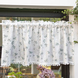 Popxstar Korean Daisy Curtains Blackout Curtains with Tassel, Cotton Floral Curtain for Kitchen, Bedroom, Living Room, Bay Window Cabinet